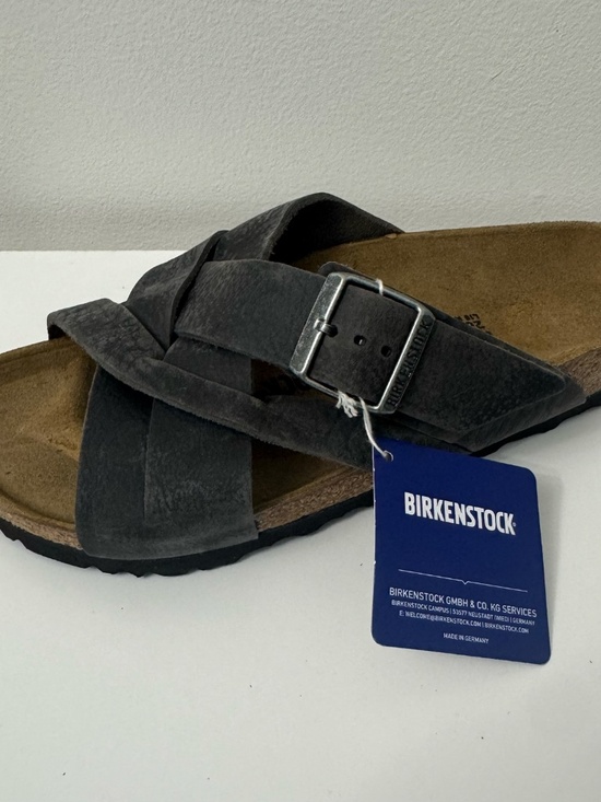 NEW Birkenstock Lugano Camberra Iron Leather Sandals EU 41 Narrow Unisex main image 4